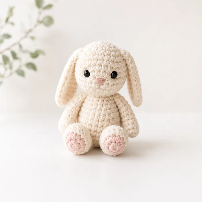 Handmade crochet amigurumi bunny