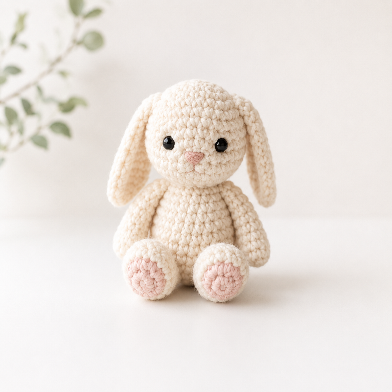 Handmade crochet amigurumi bunny