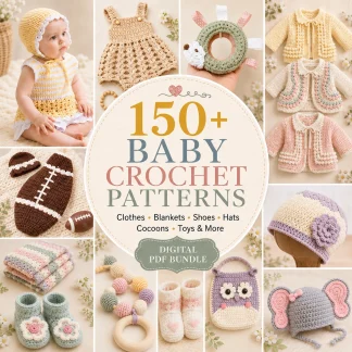150+ baby crochet patterns with clothes, blankets, booties, hats and amigurumi-style toys