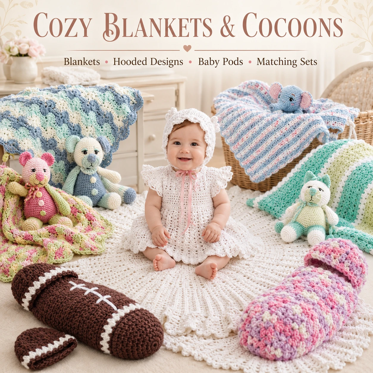 150+ Baby Crochet Patterns PDF | Clothes, Toys, Blankets & Accessories - Image 5