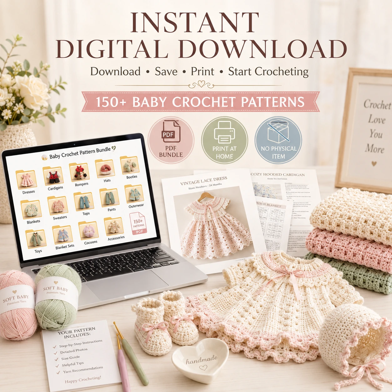150+ Baby Crochet Patterns PDF | Clothes, Toys, Blankets & Accessories - Image 10