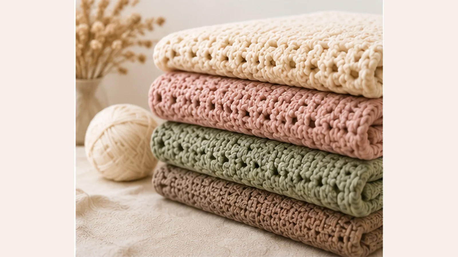 Different crochet blanket styles including lap blanket throw afghan baby blanket and textured throw