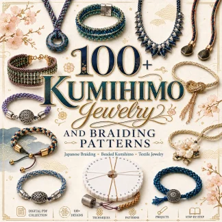 100+ Kumihimo jewelry and Japanese braiding patterns bundle