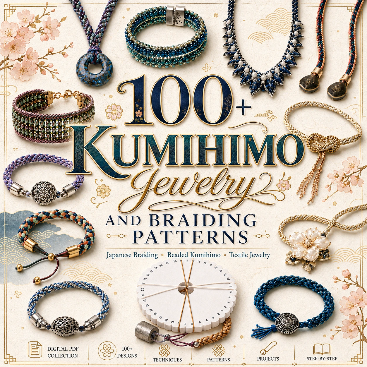100 plus Kumihimo patterns bundle