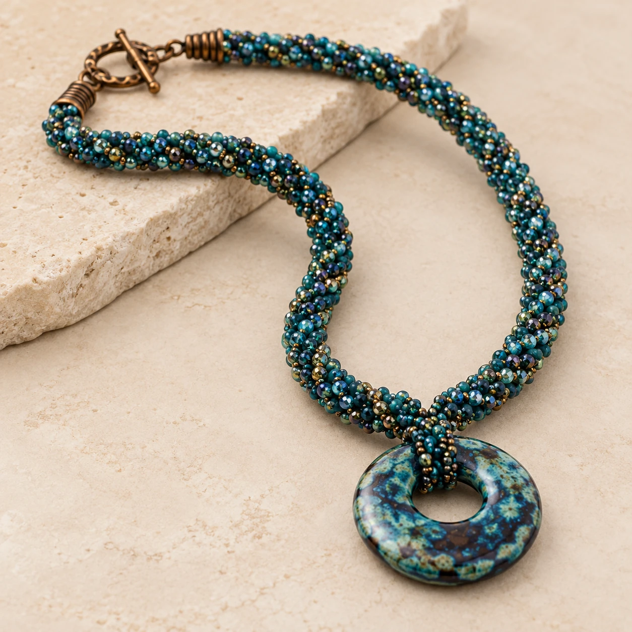 Kumihimo necklace and pendant project
