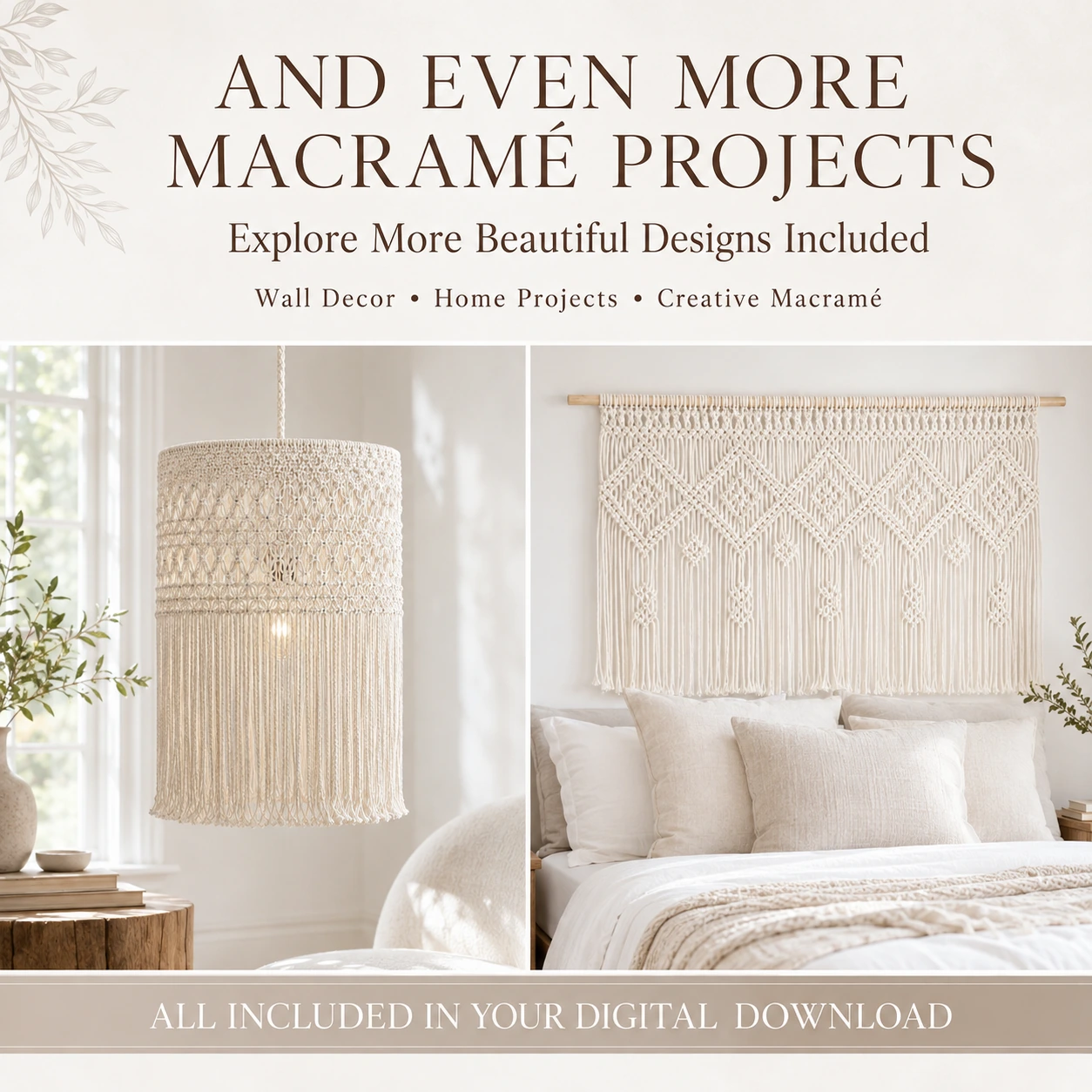 Macrame Wall Hanging Pattern Bundle – Boho Decor, Curtain & Mirror PDF - Image 4