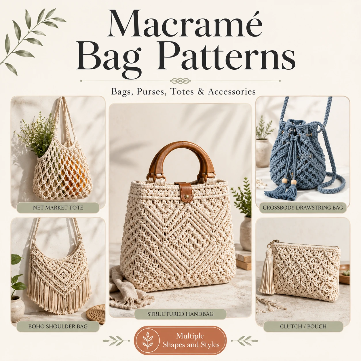 300+ Macramé Patterns PDF Bundle | Wall Hangings, Jewelry, Bags, Plant Hangers & Lampshades - Image 7