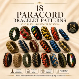 18 paracord bracelet patterns with DIY survival bracelet tutorials and braided cord designs
