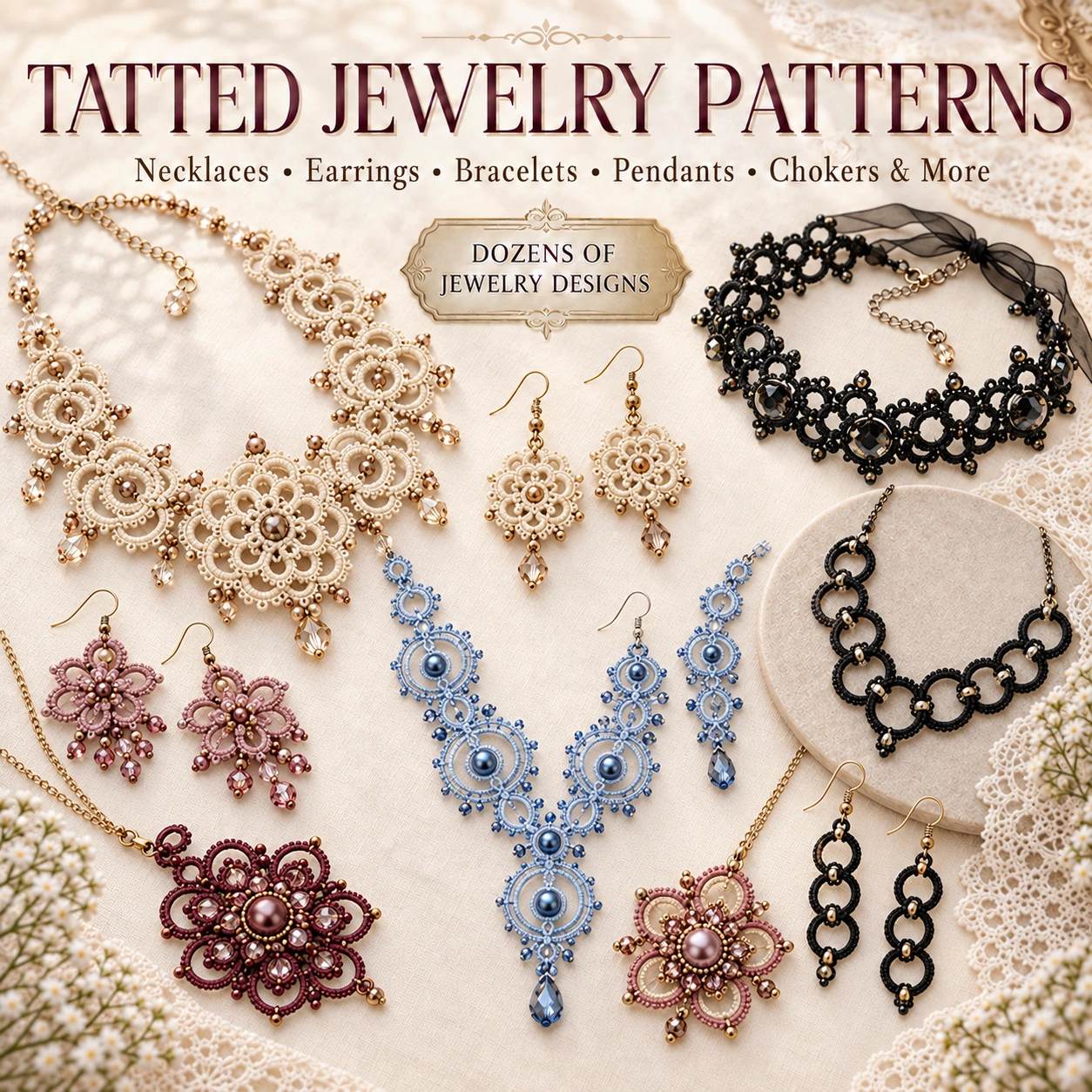 170+ Tatting Patterns Bundle – Shuttle, Needle, Lace & Beaded Tatting PDF - Image 3