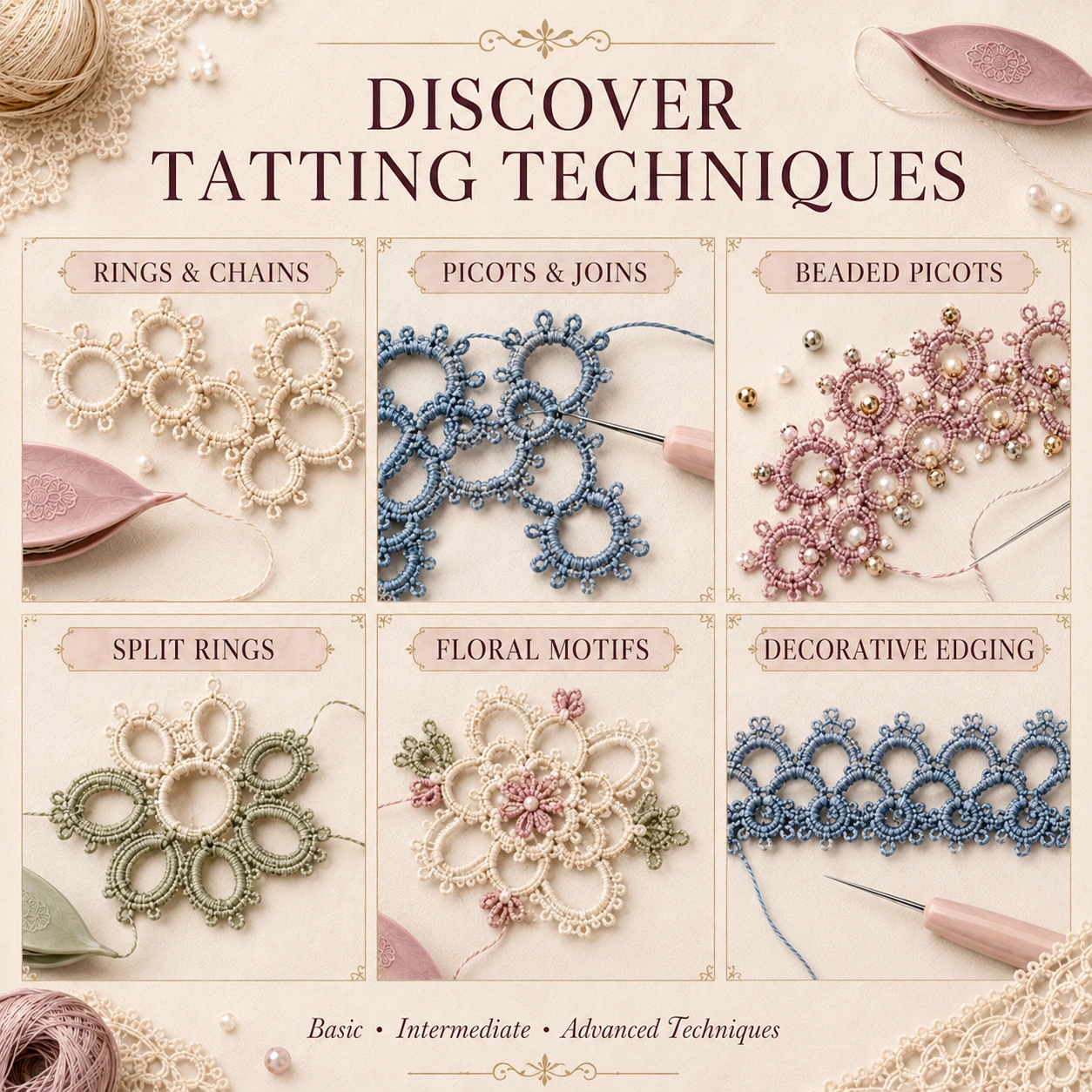 170+ Tatting Patterns Bundle – Shuttle, Needle, Lace & Beaded Tatting PDF - Image 7