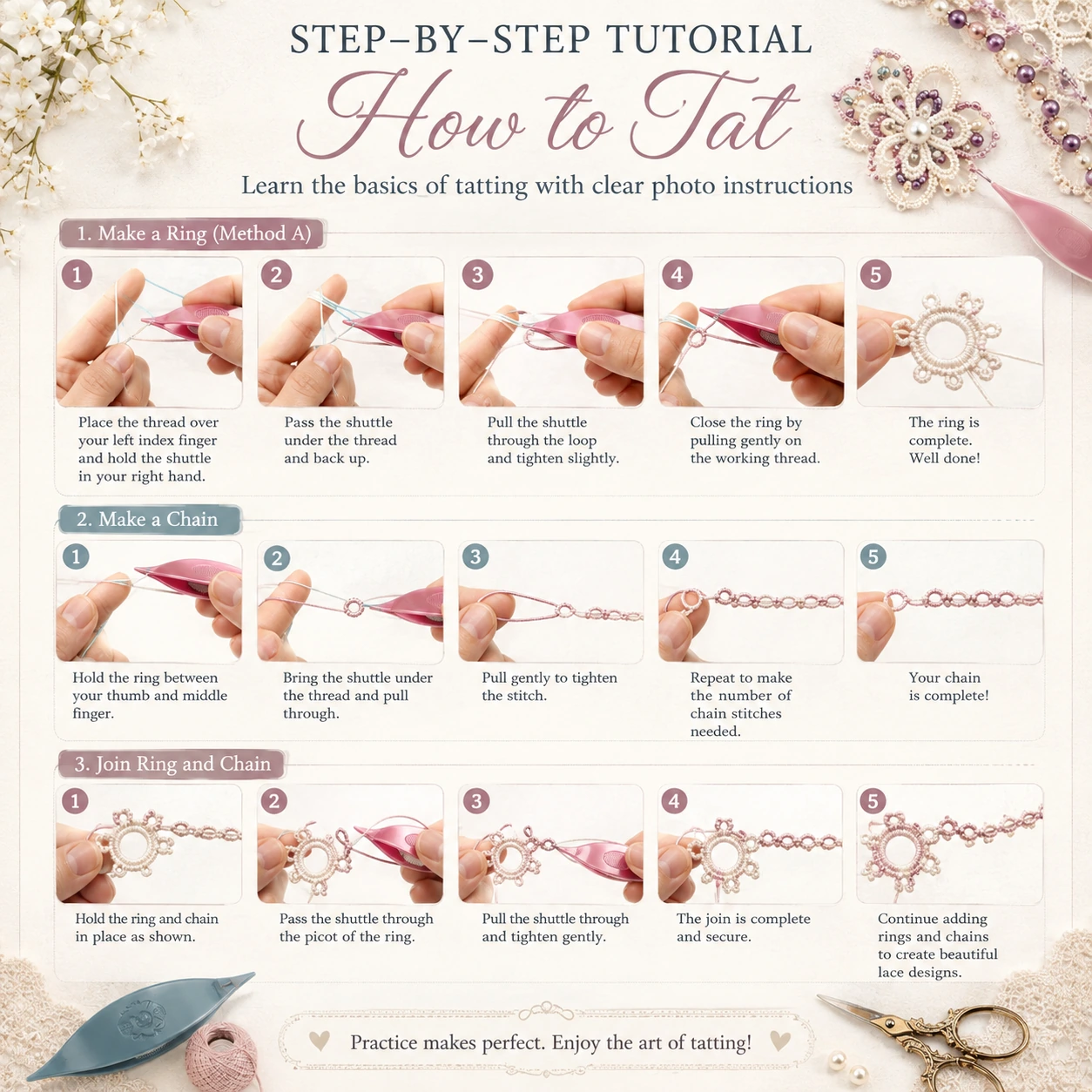 170+ Tatting Patterns Bundle – Shuttle, Needle, Lace & Beaded Tatting PDF - Image 5