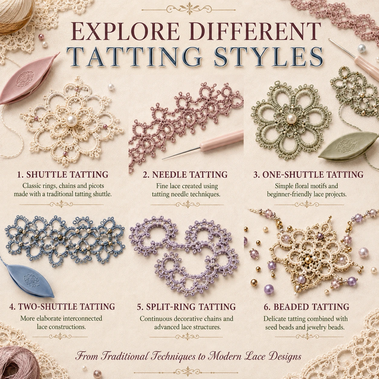 170+ Tatting Patterns Bundle – Shuttle, Needle, Lace & Beaded Tatting PDF - Image 2